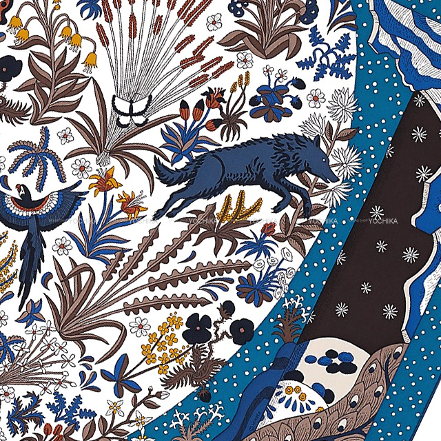 2022年 春夏 HERMES エルメス スカーフ カレ90 始まりの歌 ブルー