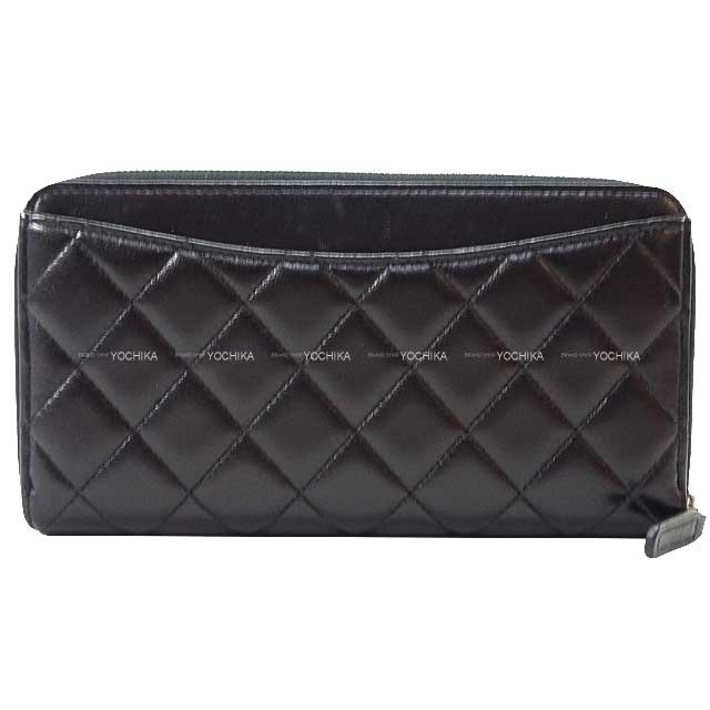 CHANEL シャネル 長財布 マトラッセ ココマーク 背面ポケット付