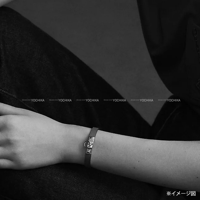 HERMES エルメス ブレスレット マイクロ リヴァル ＃T2 黒 (ブラック