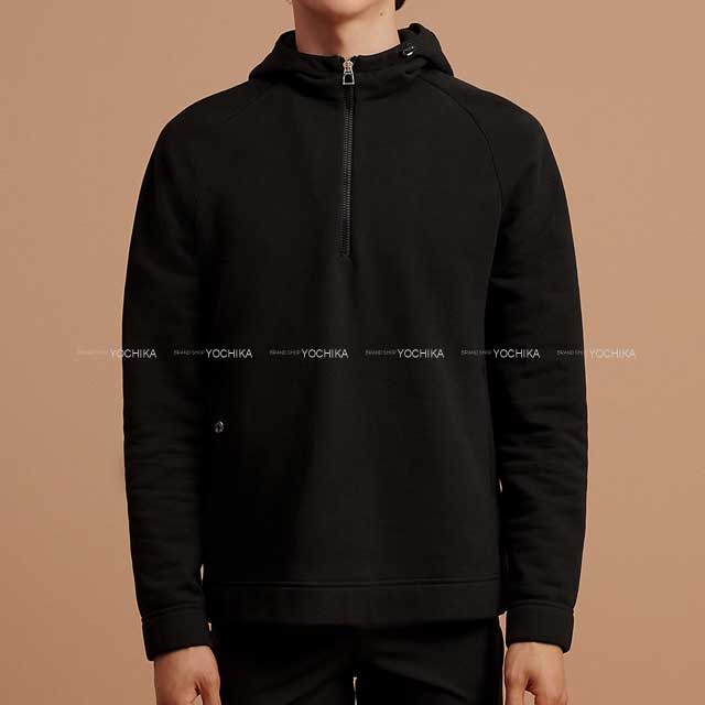 HERMES エルメス パーカー メンズ ハーフジップ エルメスフィット 裏