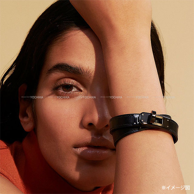 HERMES エルメス ブレスレット レザー ケリー ドゥブルトゥール