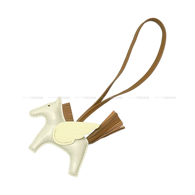 HERMES エルメス バッグチャーム ロデオ ペガサス PM クレ/ジョーヌ