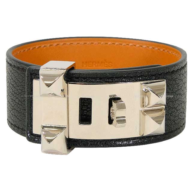 HERMES エルメス ブレスレット バングル コリエドシアン24 #T3 黒