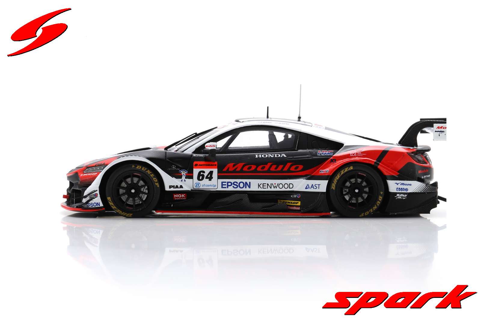 Spark 1:43 Modulo Honda NSX-GT No.64 Modulo Nakajima Racing GT500