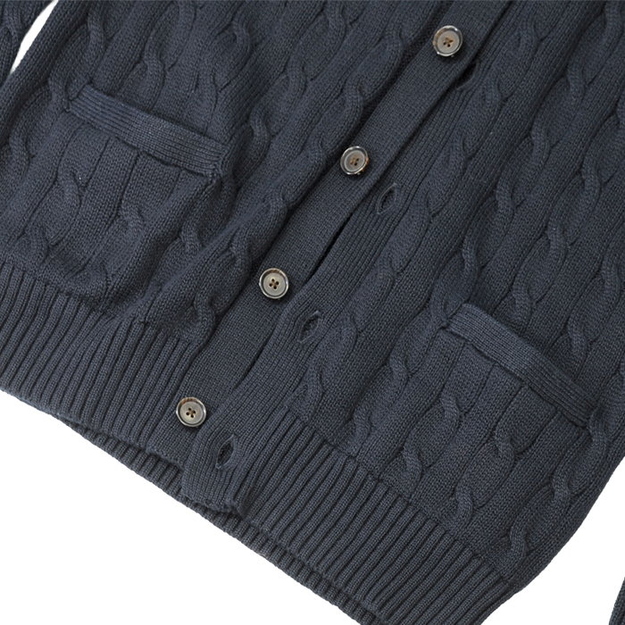 ポロ ラルフローレン メンズ ケーブル編みカーディガン ネイビー