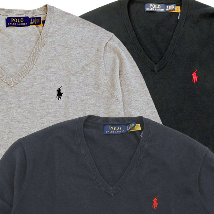 ポロ ラルフローレンメンズコットン V-ネックセーター セーター、カ