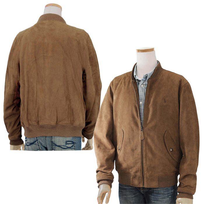 POLO ラルフローレン メンズスウエード ボマージャケットヤギ革100
