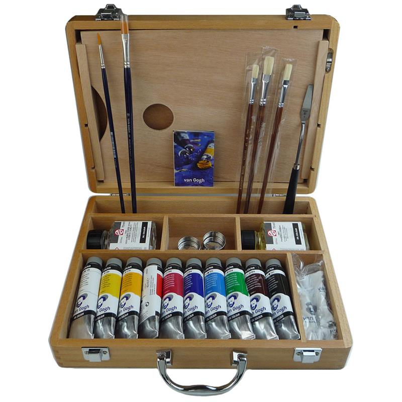 ゆめ画材 オリジナル ヴァンゴッホ 油絵セット 木箱入り | ゆめ画材