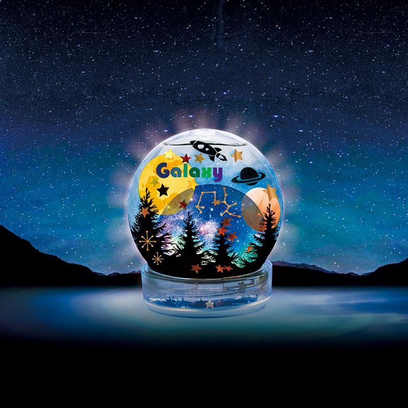 スノードーム ライト 手作りキット φ65×73mm ギャラクシー | ゆめ画材