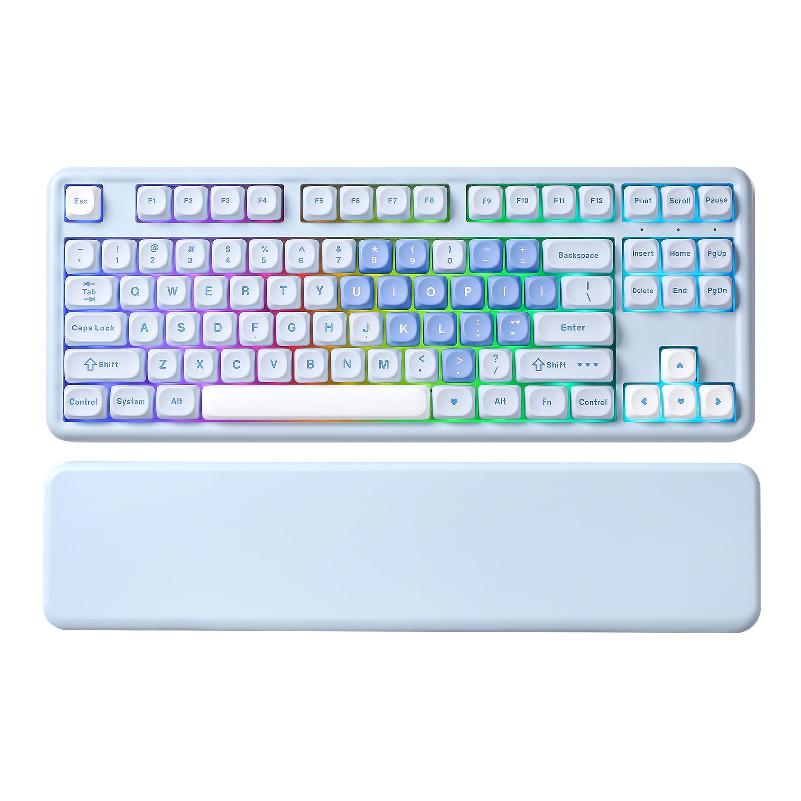 YUNZII B87 Blue Heart QMK/VIA Custom Mechanical Keyboard – YUNZII