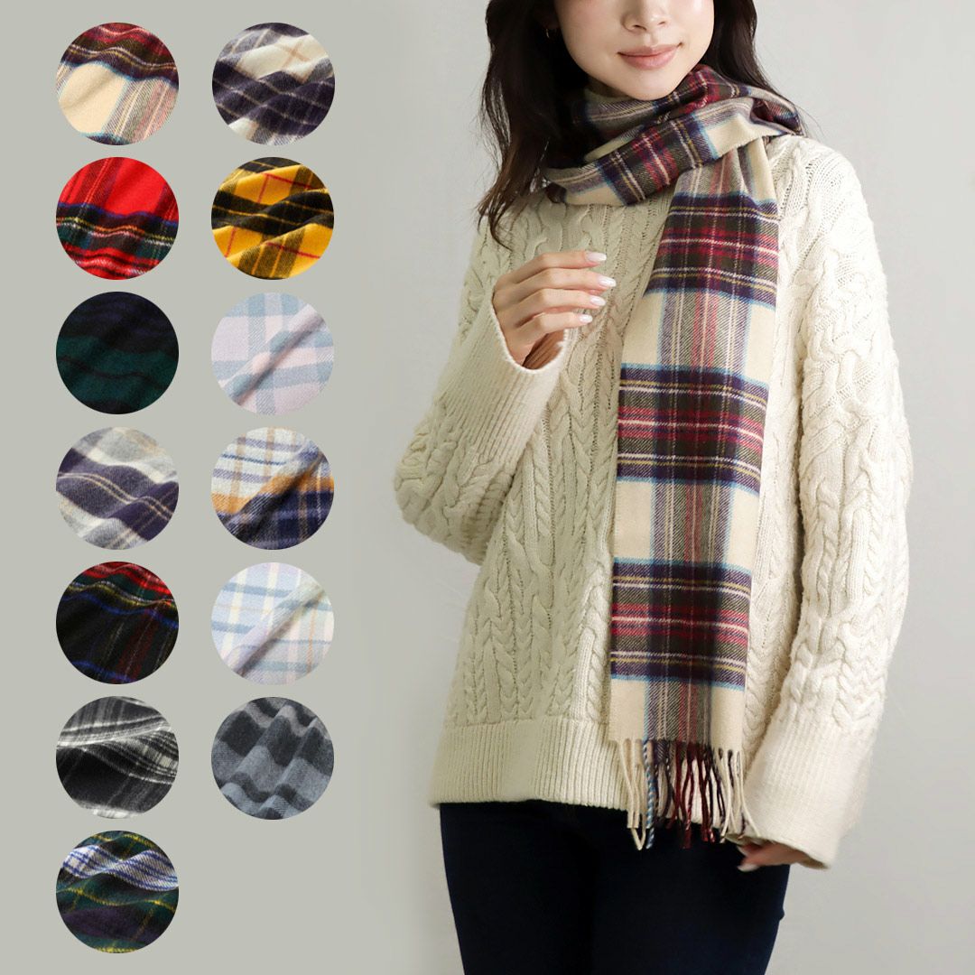 ジョンストンズ JOHNSTONS マフラー タータンチェックストール