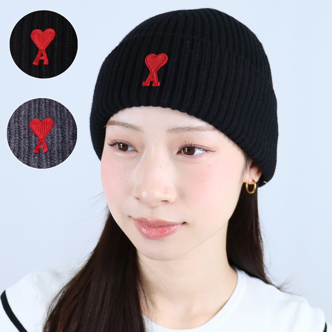 アミパリス AMI PARIS KNIT HAT帽子 ニットキャップ ビーニー ニット帽
