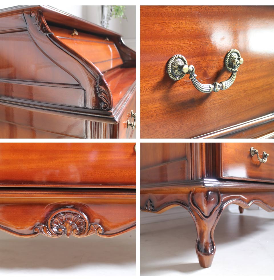 ライティングデスク ライティングビューロー｜高級マホガニー家具