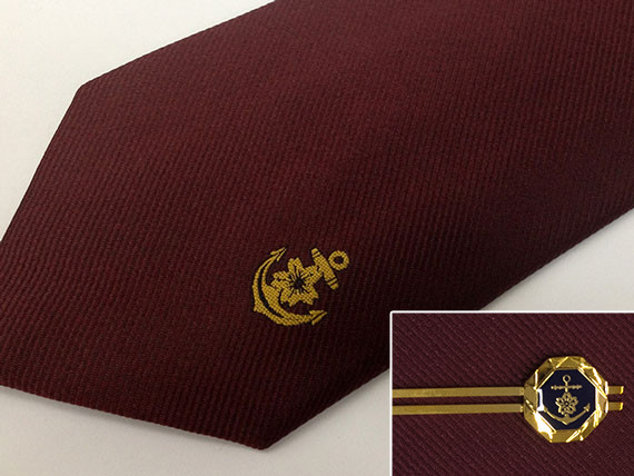 錨デザイン ネクタイ3点セット（八角サクラ錨） - 戦艦大和ショップ