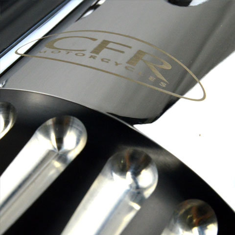 CFR□ 4.5インチ スリップオンマフラー クローム （コントラストカット