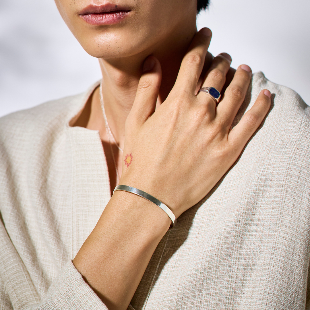 Silver Bangle -Flat- シルバー バングル – yuzen-official