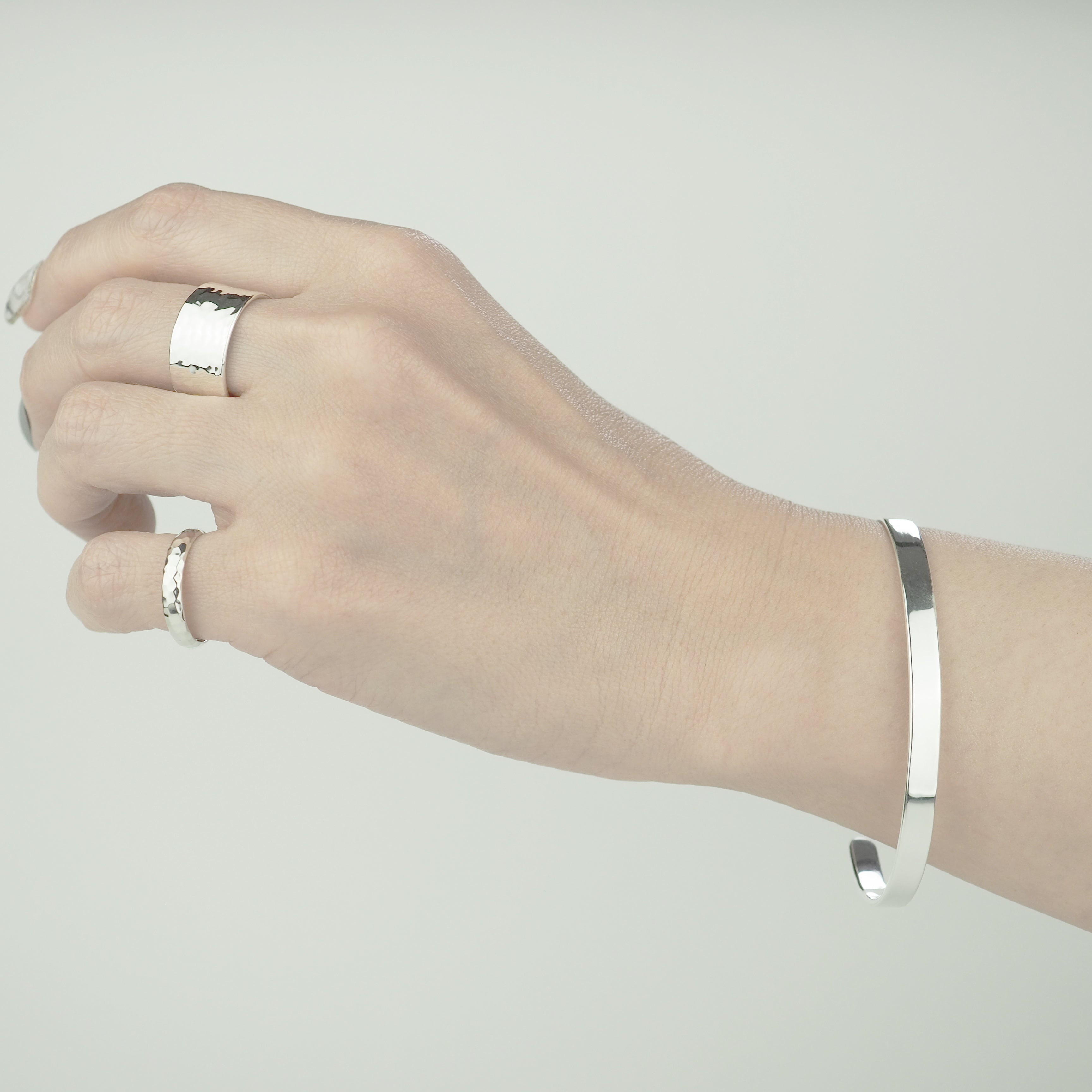 Silver Bangle -Flat- シルバー バングル – yuzen-official