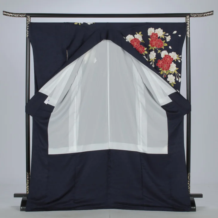 f0522022r】【青・紺系】振袖 レンタル フルセット Lサイズ 【状態:S