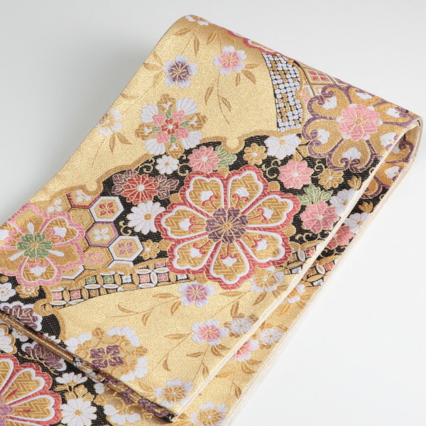 f0419109r2】【ピンク・オレンジ系】振袖 レンタル フルセット Mサイズ