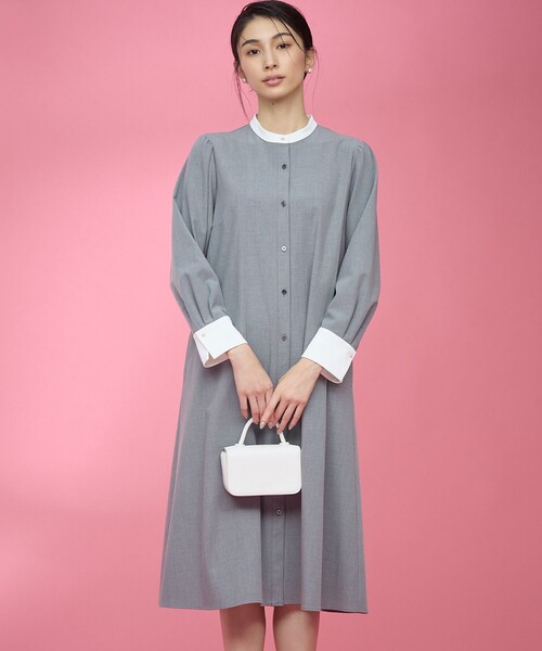 組曲（KUMIKYOKU） ワンピース ウーステッドライククロス シャツ