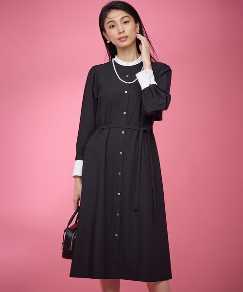 組曲（KUMIKYOKU） ワンピース ウーステッドライククロス シャツ