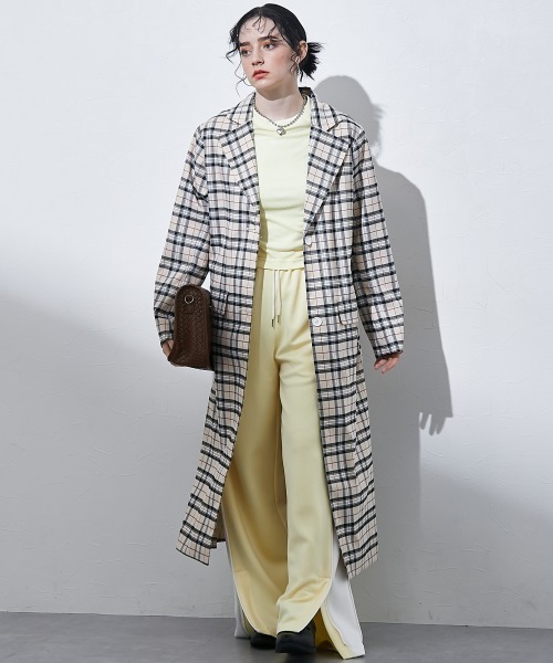 TTOL コート チェスターコート スプリングコート（チェック柄