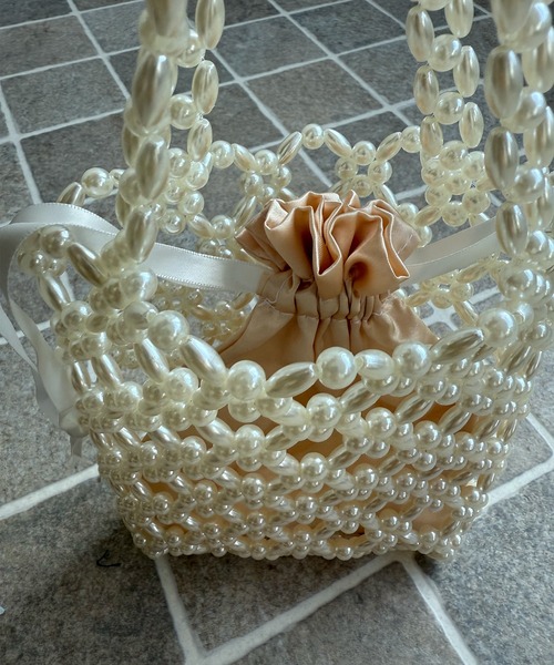 ハンドバッグ ビーズデザインミニバッグ / ハンドメイドパーティー