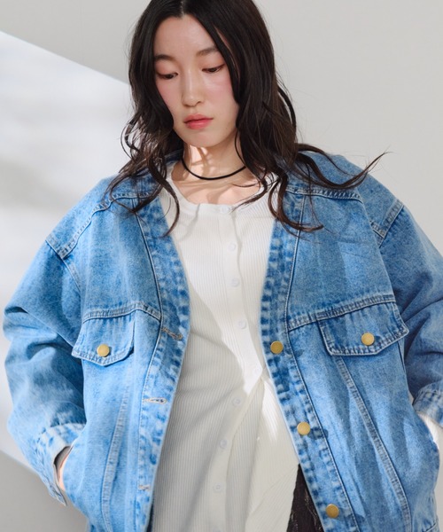 Shelly island（シェリーアイランド） デニムジャケット gジャン ノー