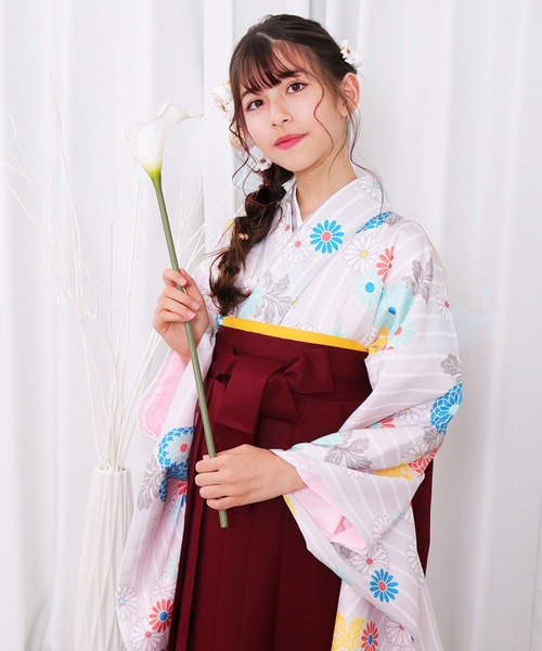 KYOETSU（京越） 着物 簡易袴B 5点セット ジュニア キッズ 子供 女の子