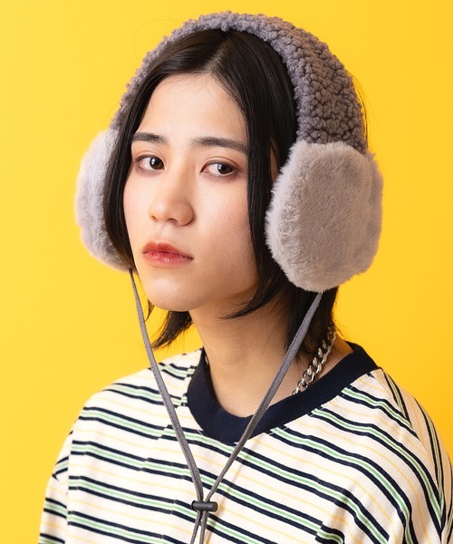 耳当て イヤーマフ an meets zakka ファー×ボアコンビイヤーマフ