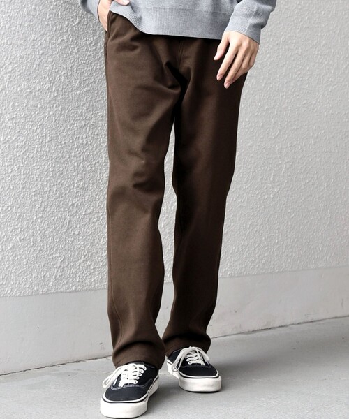 SHIPS any チノパン any: 裏起毛 ウォーム ストレッチ テーパード チノ