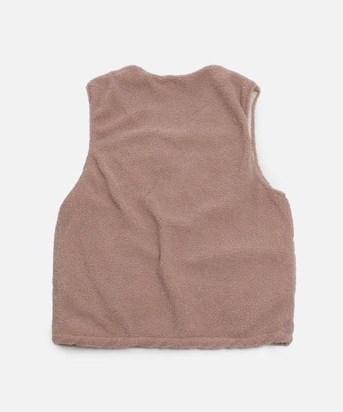 JAM & LINK ベスト ジレ リバーシブルボアベスト レディース