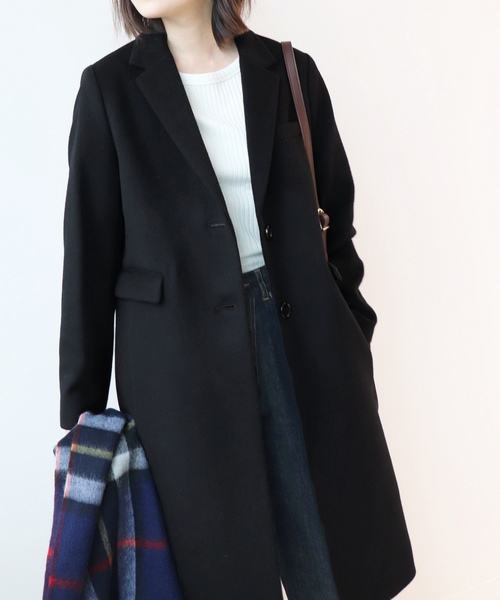 SLOBE IENA（スローブイエナ） チェスターコート 38 ブラック
