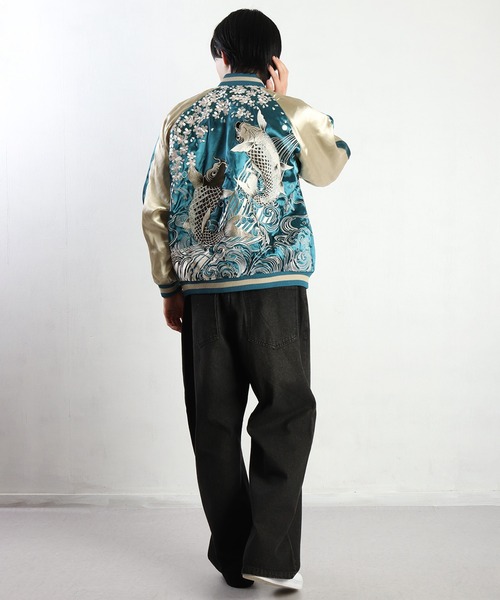 百花繚乱 スカジャン 和柄リバーシブルスカジャン（鯉） メンズ