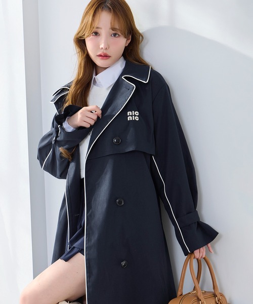 one after another NICE CLAUP トレンチコート コート イニシャルロゴ