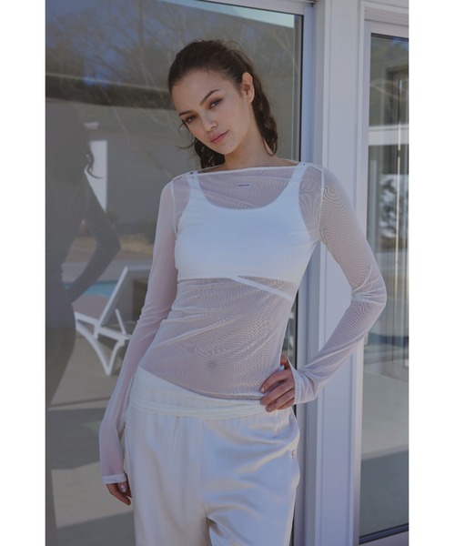 ALEXIA STAM（アリシアスタン） tシャツ Wellness Mesh Long Sleeve