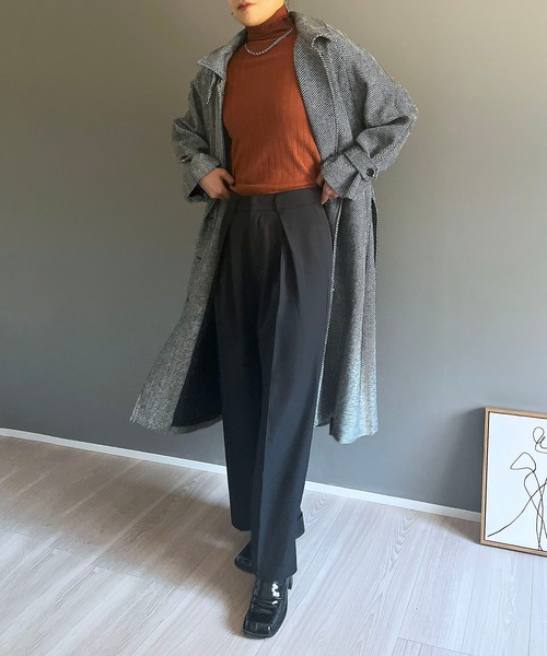 Jewelobe（ジュエローブ） コート チェスターコート ヘリンボーン比翼