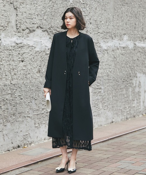 SMILE ORCHID（スマイルオーキッド） ノーカラーコート コート ノー