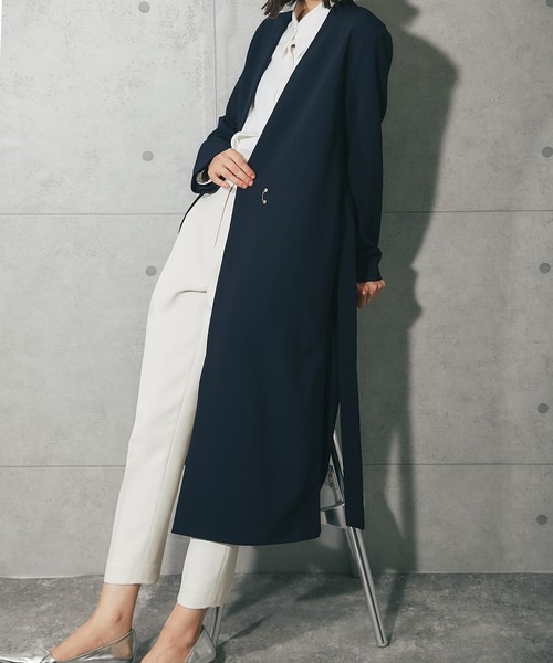 SMILE ORCHID（スマイルオーキッド） ノーカラーコート コート ノー