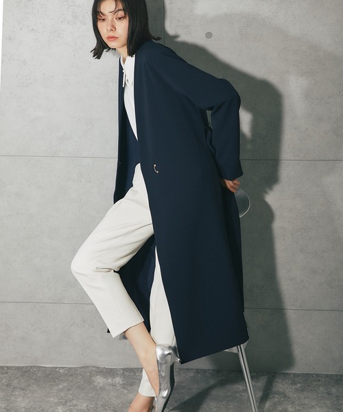 SMILE ORCHID（スマイルオーキッド） ノーカラーコート コート ノー