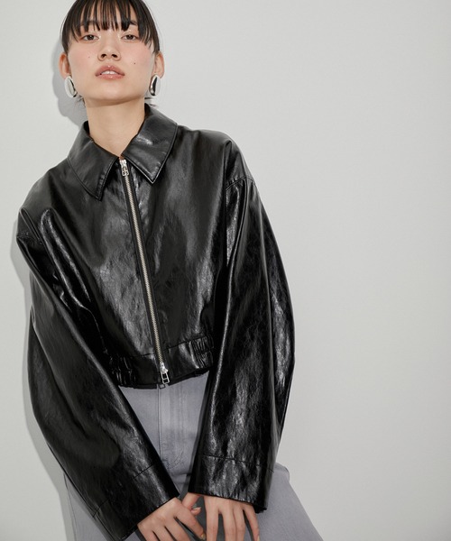 ADAM ET ROPE'（アダムエロペ） ブルゾン アウター フェイクレザー