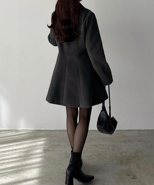 Louere（ルエレ） コート チェスターコート ミドル丈ウエストシェイプ