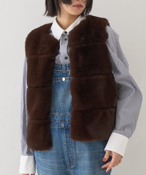 Rouge vif（ルージュ ヴィフ） ベスト ジレ エコファージレ レディース