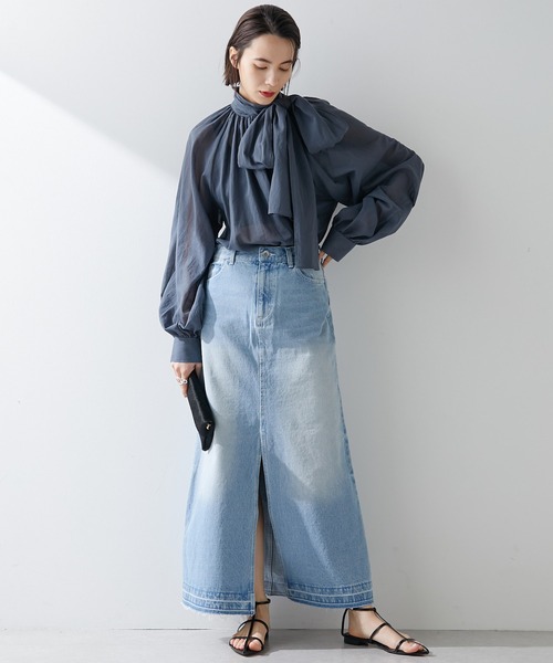 Whim Gazette（ウィム ガゼット） ブラウス シャツ ローンボウタイ