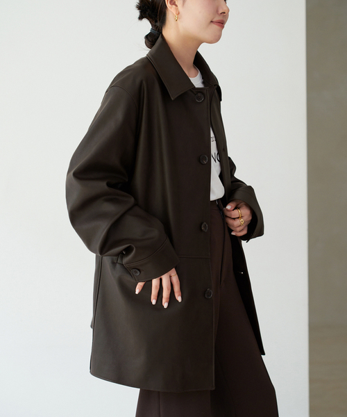 plage（プラージュ） コート アウター Leather Like Car コート