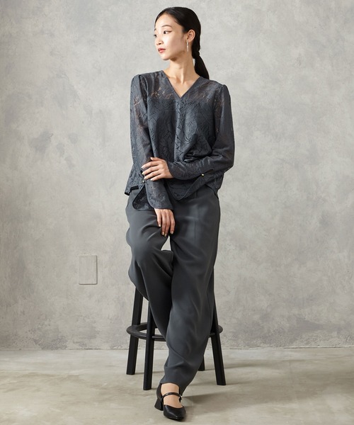 AIMER（エメ） パンツドレス 「WEB限定」レースブラウス×ワイドパンツ