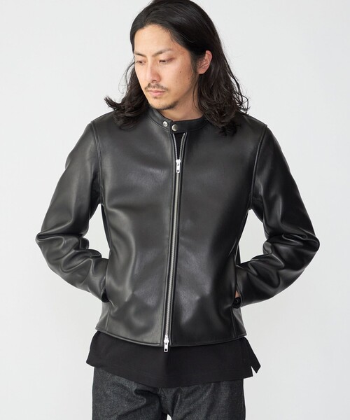 SHIPS（シップス） 革ジャン ライダース SHIPS: ラムレザー シングル