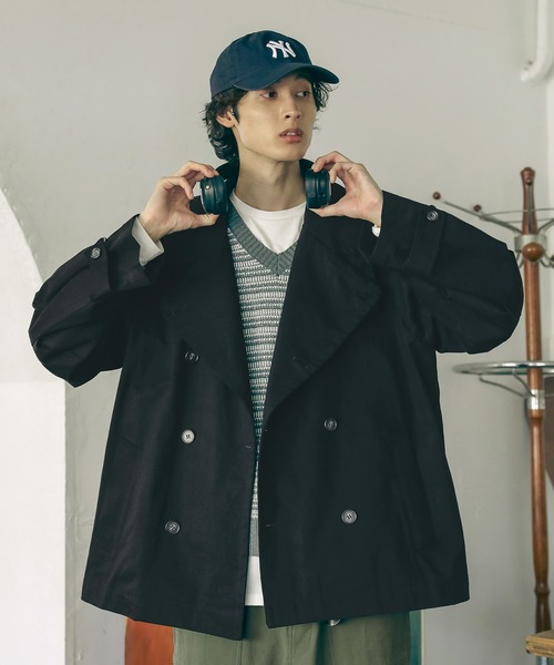 Bleme トレンチコート コート オーバーサイズ チンストラップ ショート