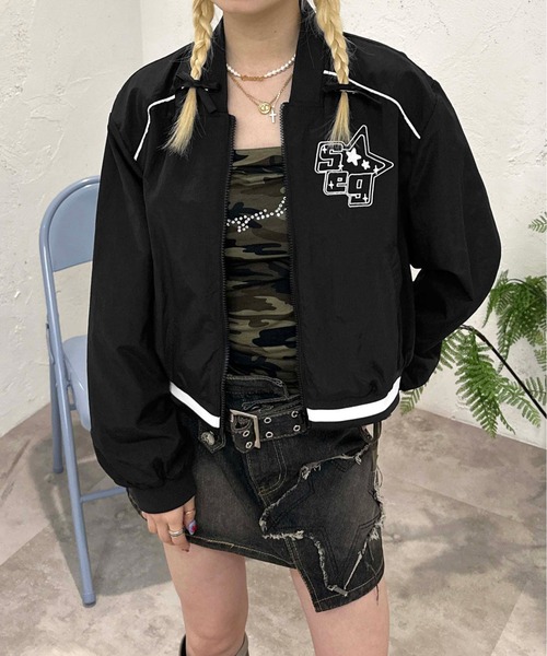 sedacle girl（セダクルガール） スタジャン スター刺繍ナイロン