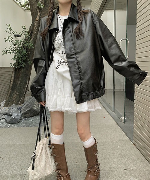 gossip!ロサンゼルス ジャケット テーラードジャケット Y2K PUレザー